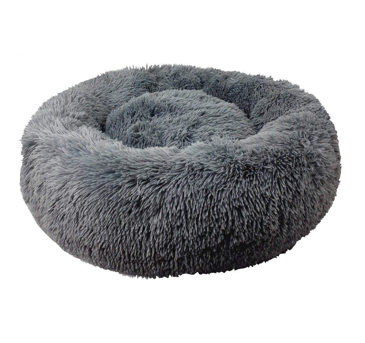 Okrągłe legowisko antystresowe Shaggy LUX Tedi - szary
