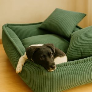 zielona kanapa dla psa