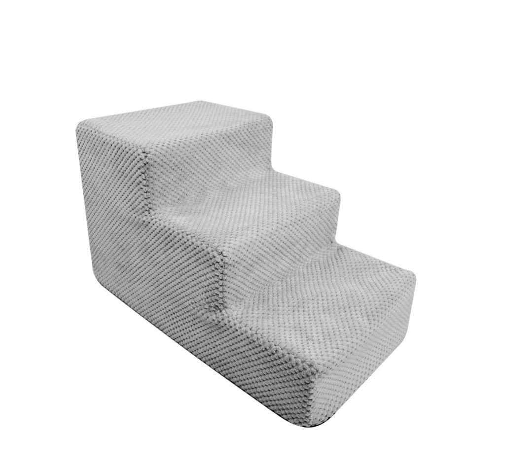 Szare schody Bella S 50×30×30 cm dla małych psów