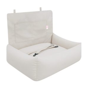 Fotelik samochodowy Moon beż XL 82×56 cm dla dużych psów