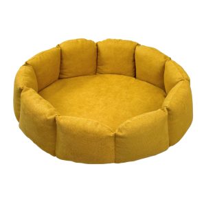 Owalne legowisko Shella miód 60×65 cm dla małych psów