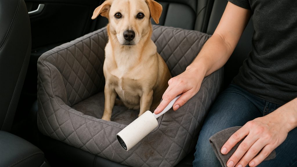 Jak czyścić fotelik samochodowy psa po podróży?