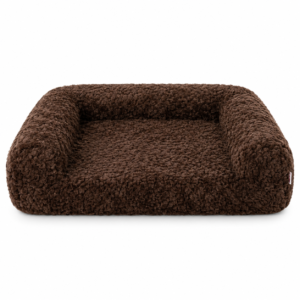Szara sofa ortopedyczna Milo dla psów z materiału odpornego na zadrapania
